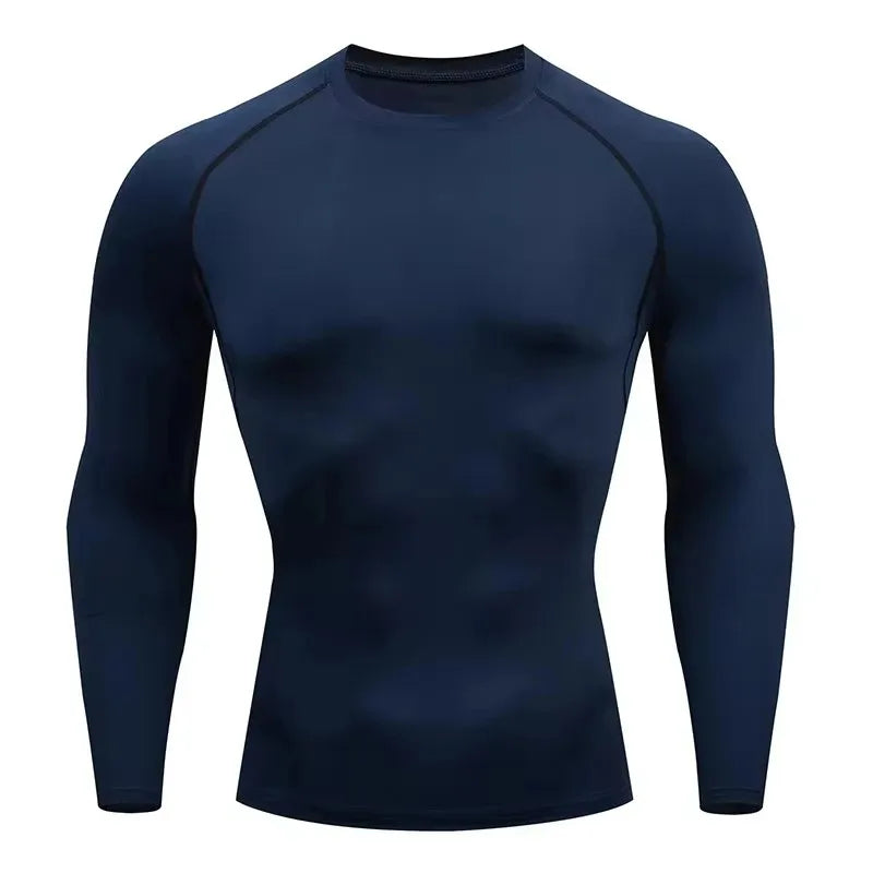 Men Gym Sport T-shirt Compression Elastic T Shirt