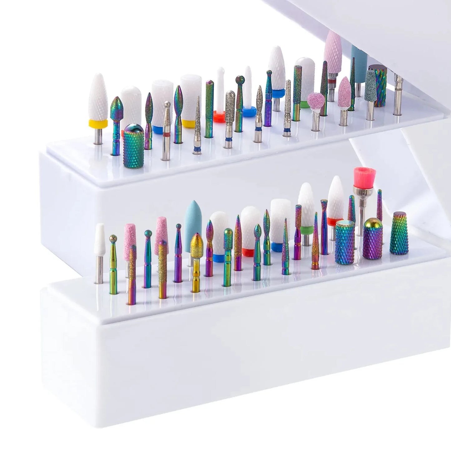 30Pcs Nail Drill Bits Ceramic Diamond Cuticle Efile Carbide Remover