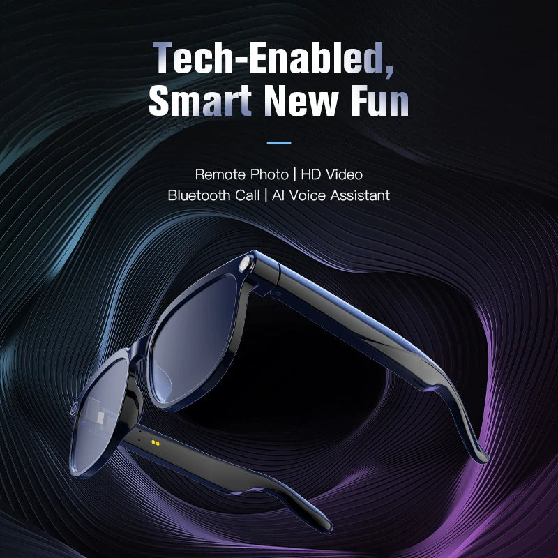 AI Smart Glasses AI Translation Smart Assistant 800W HD Camera Photo Video Recording
