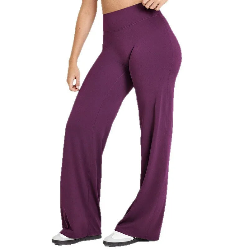 Sport Trousers SoftMotion Straight-Leg Pants Women's High Waist Yoga Bottoms GYM Naked Feel Pilates Running