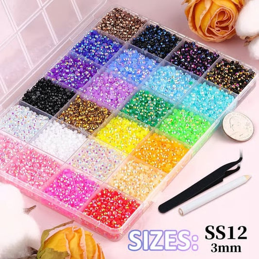 24,000pcs Colorful DIY Resin Rhinestone Kit