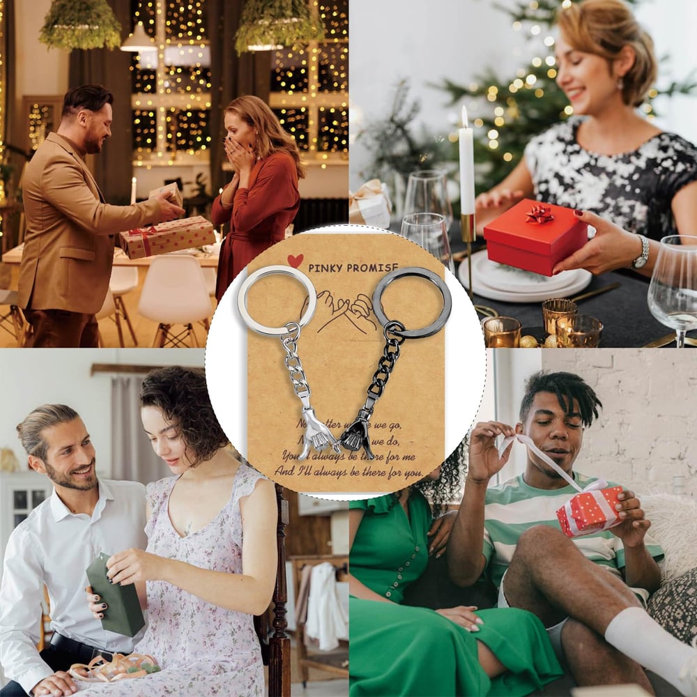 2PC Matching Pinky Promise Keychains for Couples