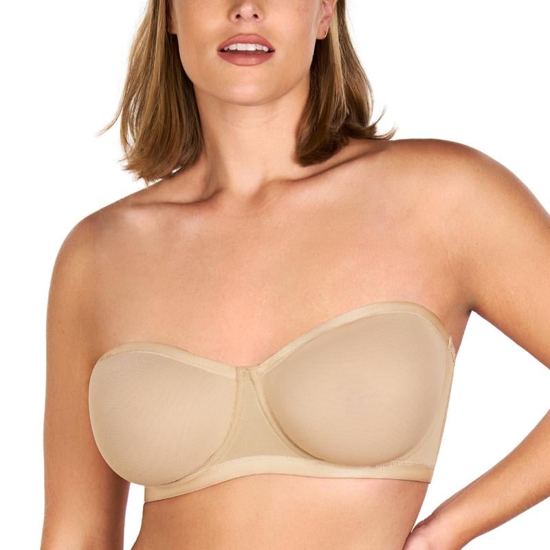 HSIA Bella Women's Strapless Minimizer Bandeau Bra 👙 | Convertible, Underwire, Unlined | Support for Large Bust