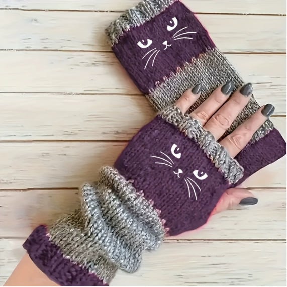 Knitted Fingerless Gloves