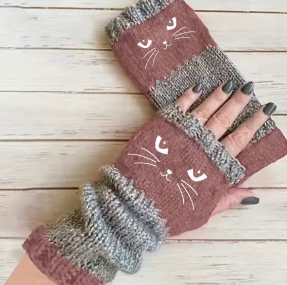 Knitted Fingerless Gloves