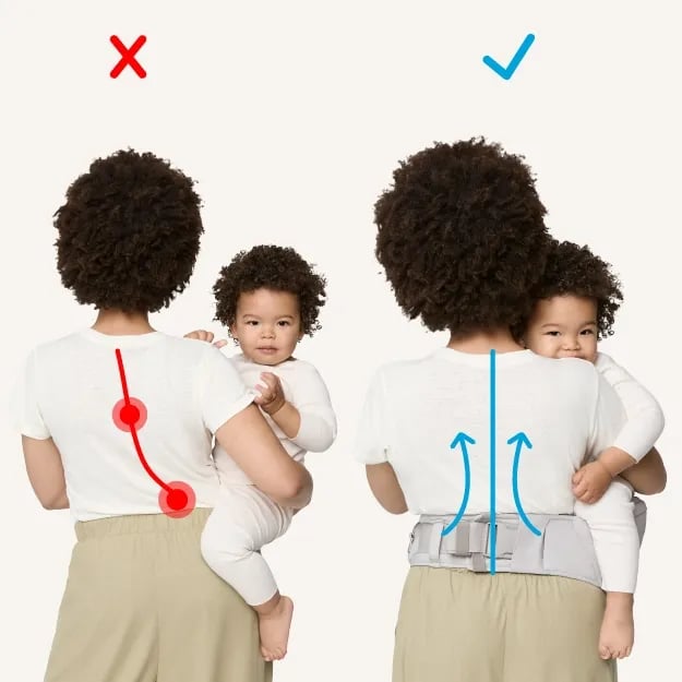 Baby Hip Seat Carrier – Ergonomic 3D Abdominal Support Baby Carrier with 4 Carrying Positions for Parent & Child Comfort