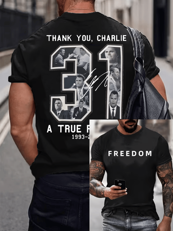 Men's Commemorative freedom 31 Printed T-Shirt