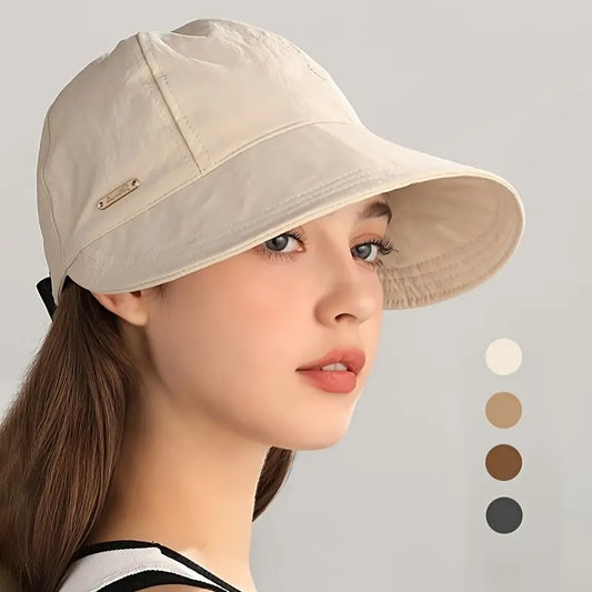 Women UPF80+ Quick Dry Sun Hat, Wide Brim Water Resistant Bucket Cap with Adjustable Elastic Strap