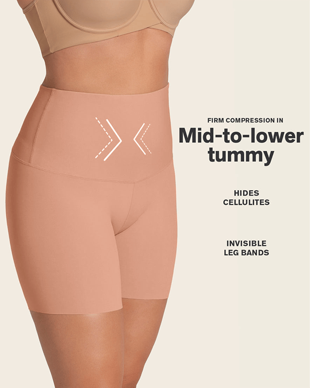 Stay-In-Place Tummy Control Seamless Shape Shorts