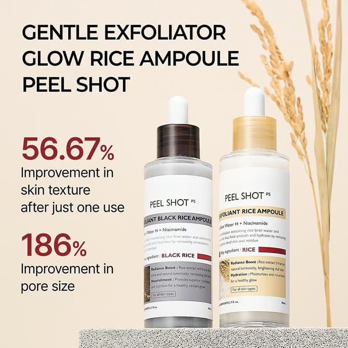 Peel Shot Glow Rice Ampoule Duo