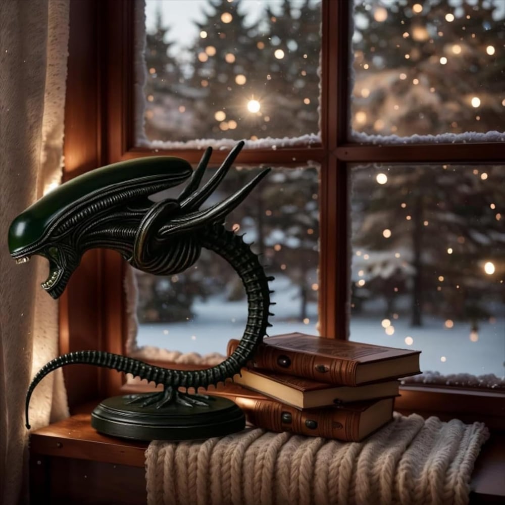 Unique Alien Creature Lamp Stand