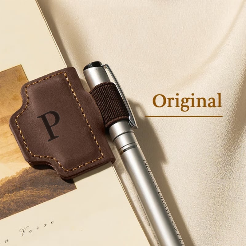 Personalized Magnetic Leather Pen Holder Bookmark