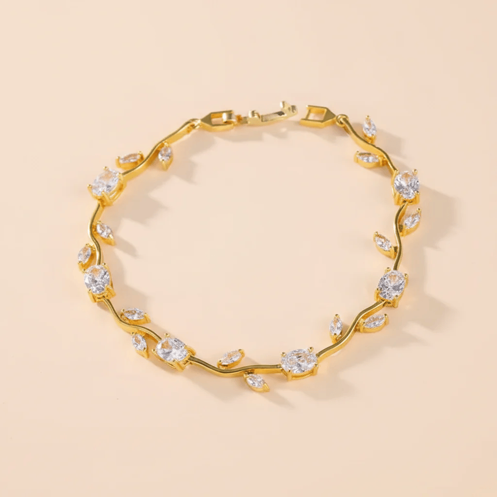 14K Gold - Dainty Rose Bracelet