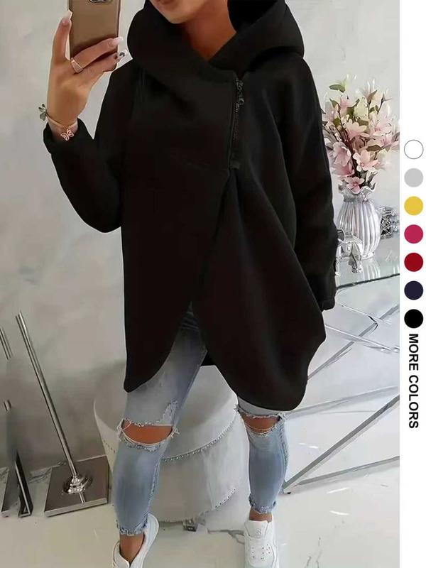 35K+ SOLD! Women's Plus Size Hooded Sweatshirt, Half-zip Fashion Design