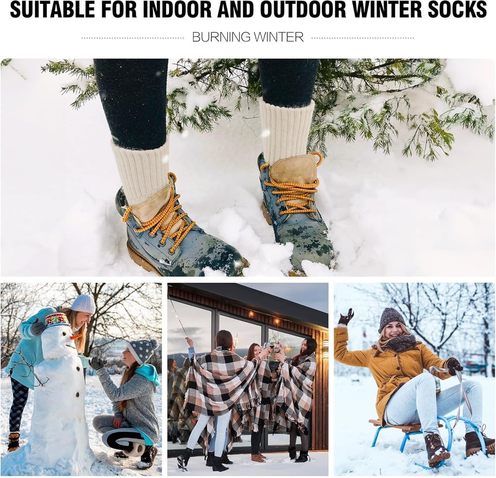 🧦 Stay Cozy & Stylish – ✨ Ultimate Thick Wool Socks – For All-Day Warmth & Comfort! ❄️