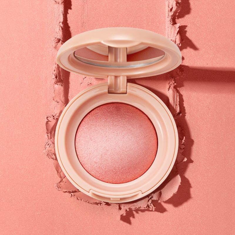 Soft Peach Glow Shimmer Blush Powder