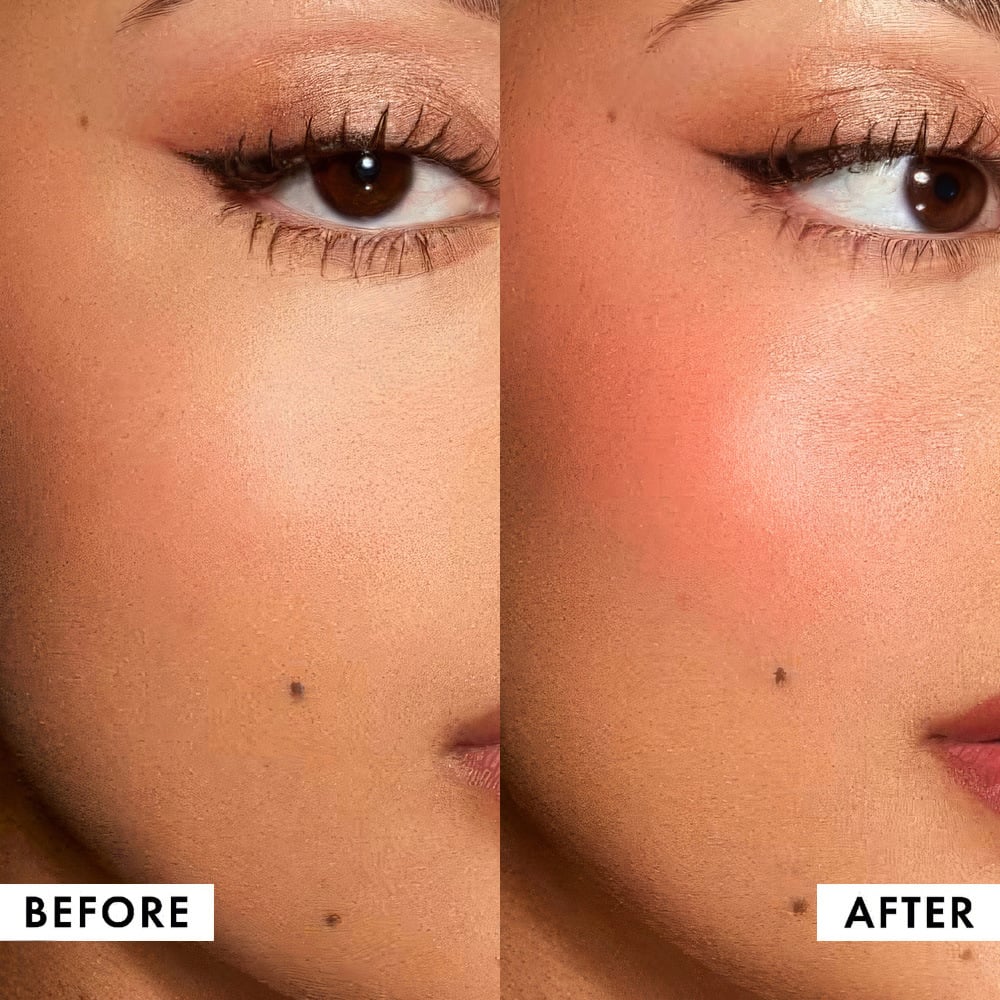 Soft Peach Glow Shimmer Blush Powder
