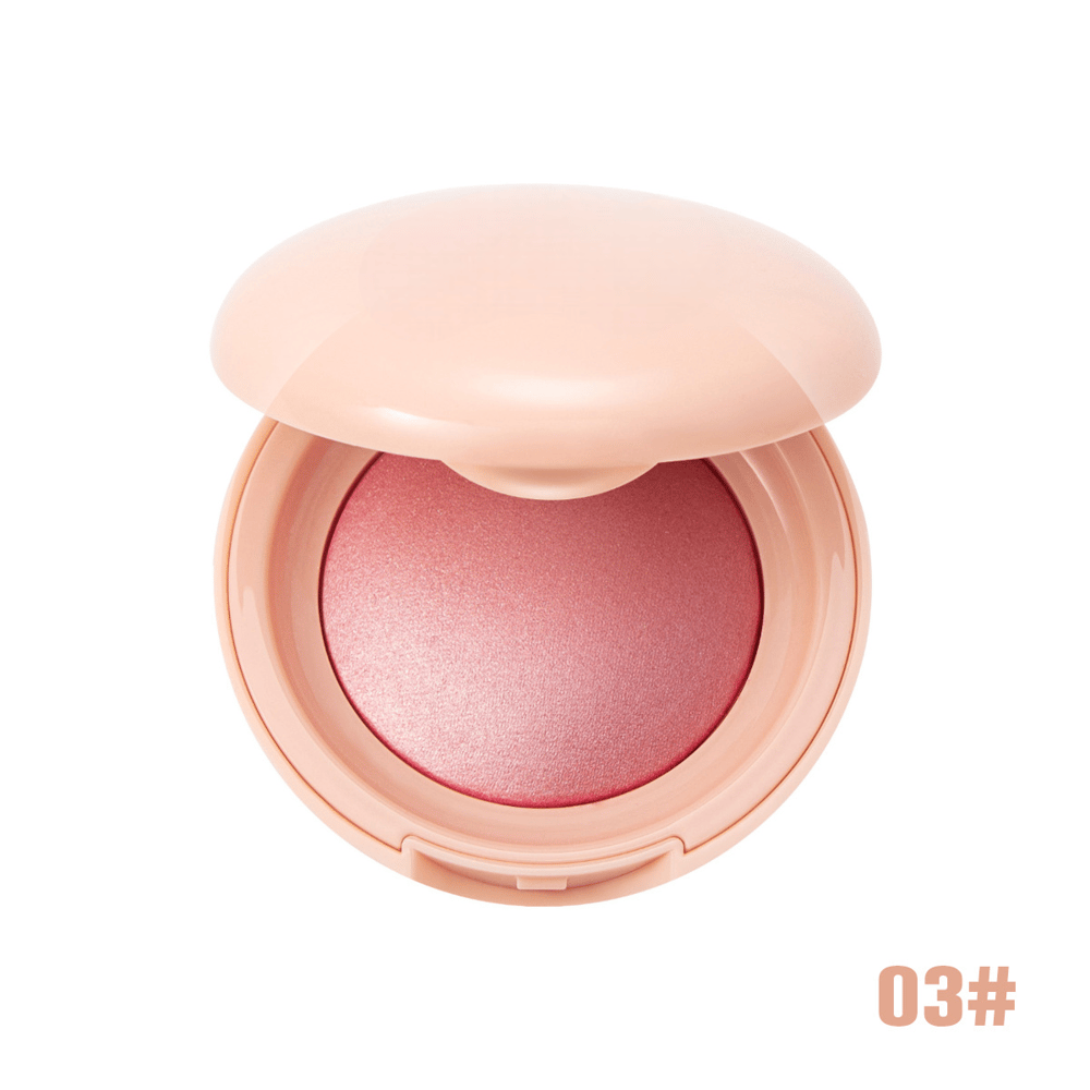 Soft Peach Glow Shimmer Blush Powder