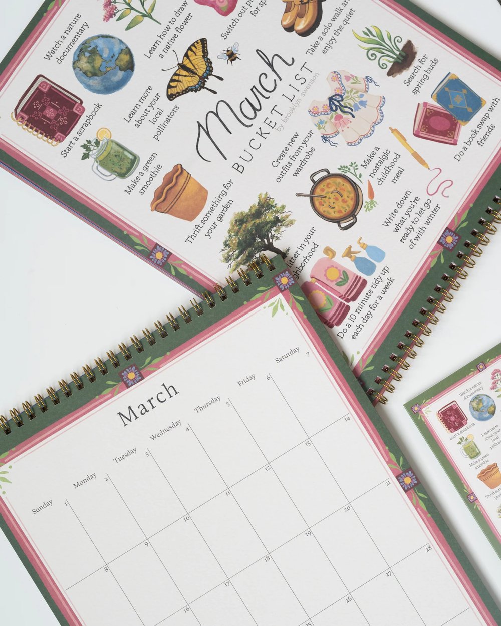 🌸 2026 Bucket List Wall Calendar - Celebration of Life’s Seasons📅