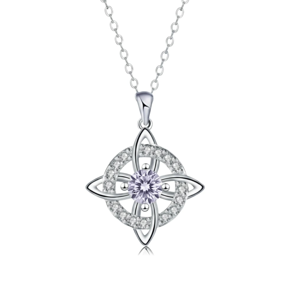 Mystical Birthstone Witches Knot Necklace – Natural Crystal🔮💞Protect Your Loved Ones