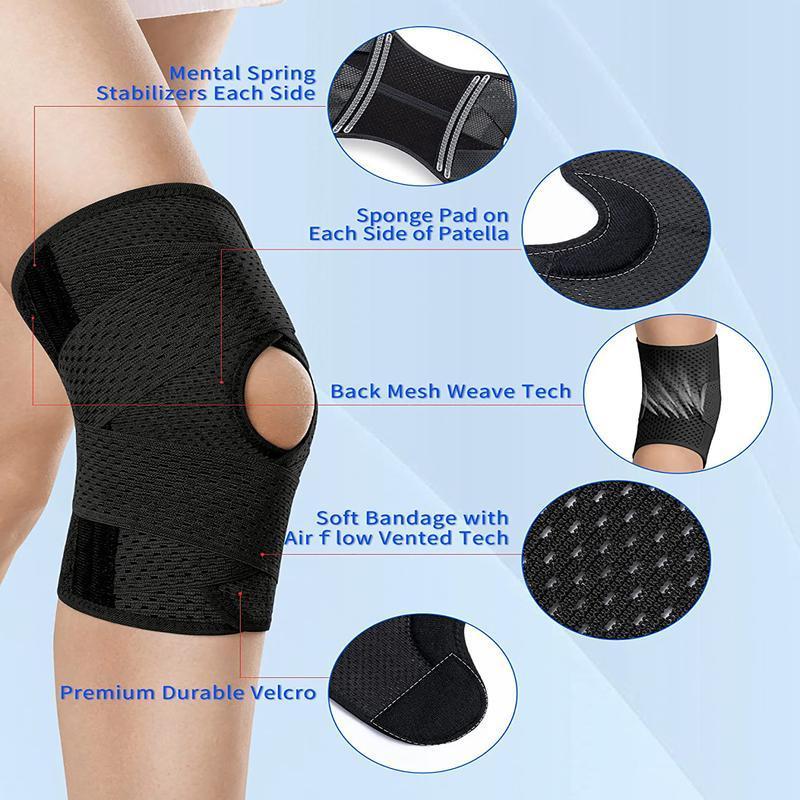 Plus Size Knee Brace for Knee Pain, Compression Knee Support with Air Mesh Fabric