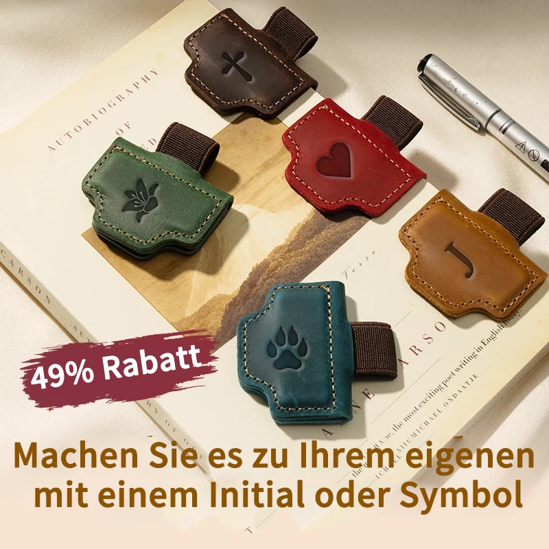 Personalized Magnetic Leather Pen Holder Bookmark