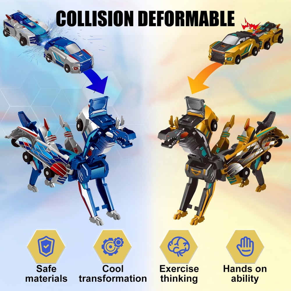 Collision Transforming Dinosaur Car Toy