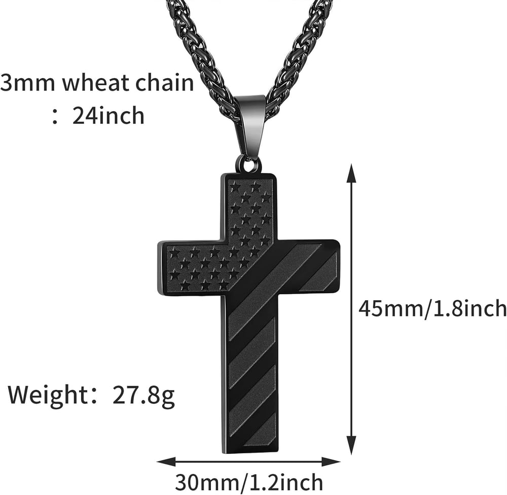 Flag Cross Necklace
