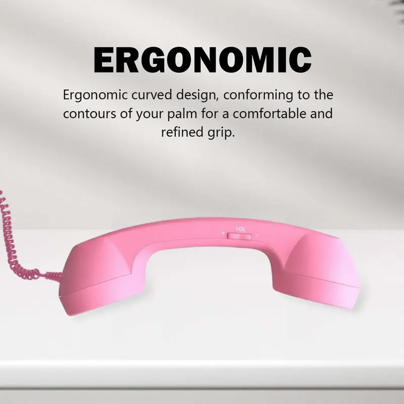 C Retro telephone style landline handle receiver