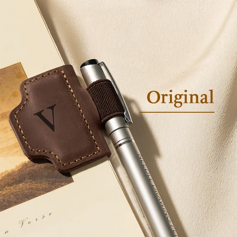 Personalized Magnetic Leather Pen Holder Bookmark