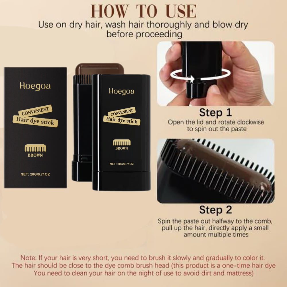 Safe and Convenient Comb Hair Dye - For Quick and Stylish Hair Coloring!