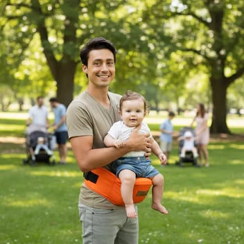 Baby Hip Seat Carrier – Ergonomic 3D Abdominal Support Baby Carrier with 4 Carrying Positions for Parent & Child Comfort