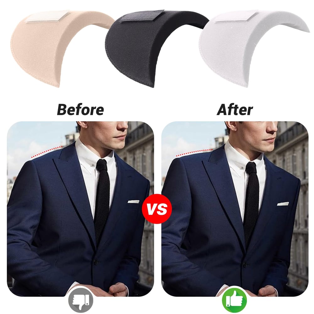 2 Pairs Set-in Shoulder Pads