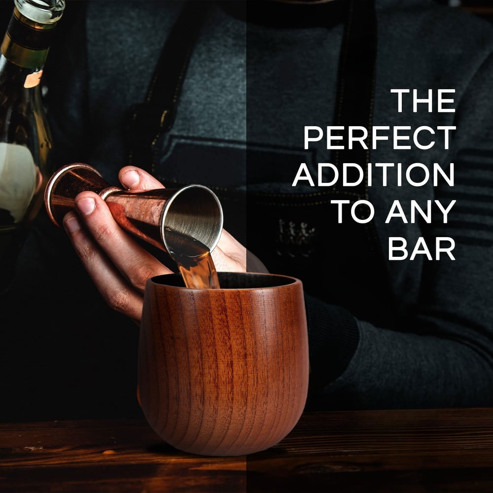 Handmade and Charred Drinking Vessel -Original Wooden Bourbon Drinking Glass