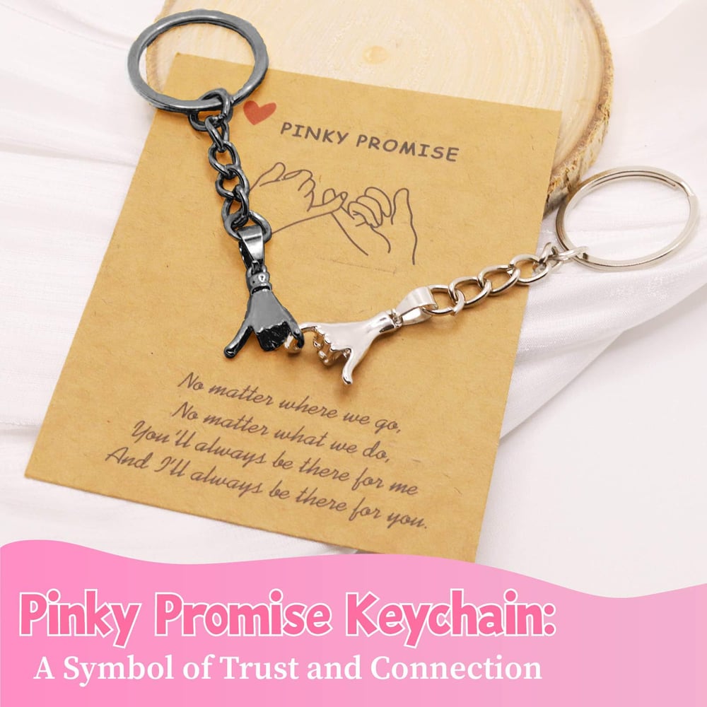 2PC Matching Pinky Promise Keychains for Couples