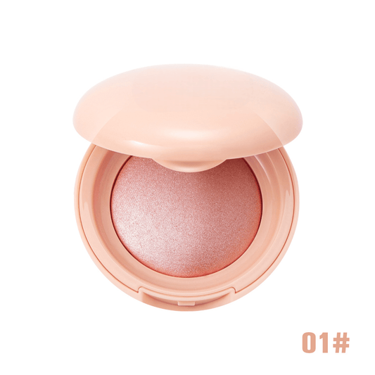 Soft Peach Glow Shimmer Blush Powder