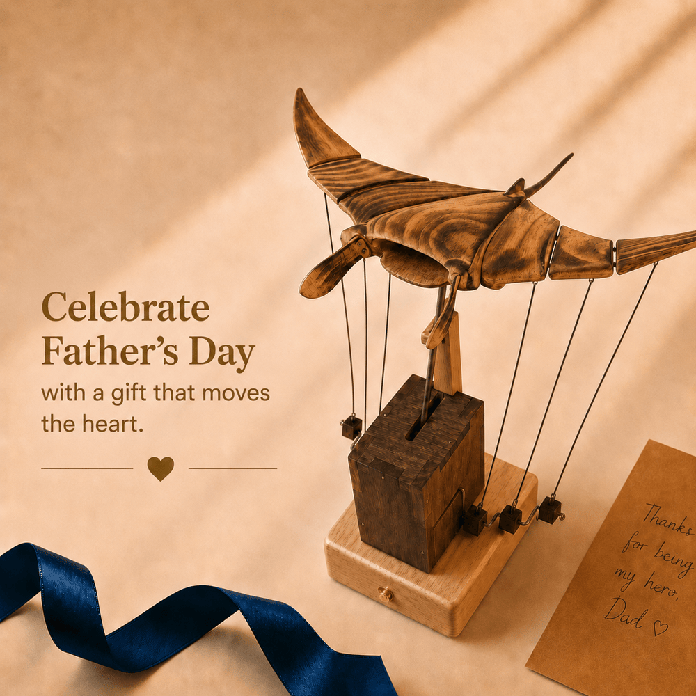 Wooden Manta Ray — The Gift Dad Won’t Forget 🐦‍⬛