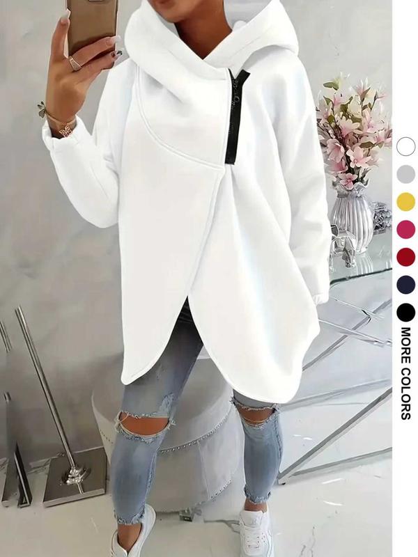 35K+ SOLD! Women's Plus Size Hooded Sweatshirt, Half-zip Fashion Design