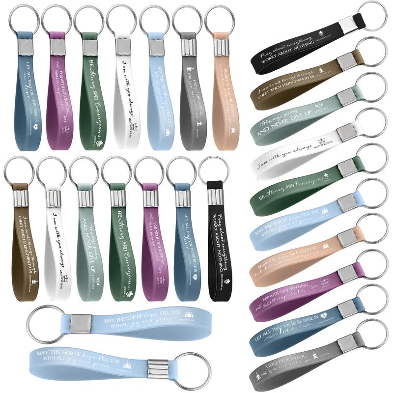 🔥✨24/36/100Pcs Bible Verse Keychain Christian Trendy Keychain Wristlet