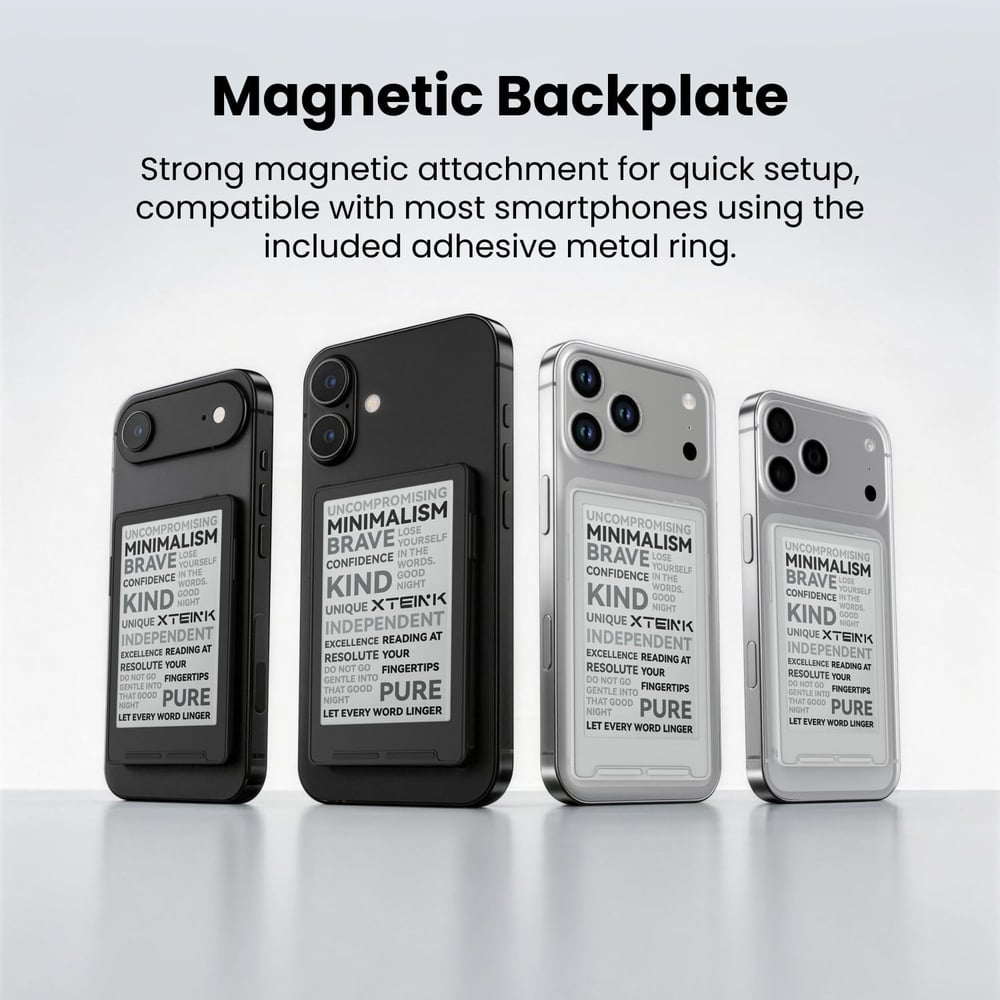 3.7" Pocket Portable E Ink Ebook Reader with Gyro Page Turn & Magnetic Charging