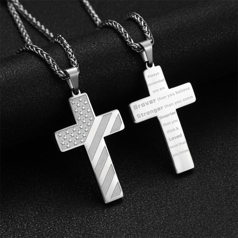 Flag Cross Necklace,Best Gifts