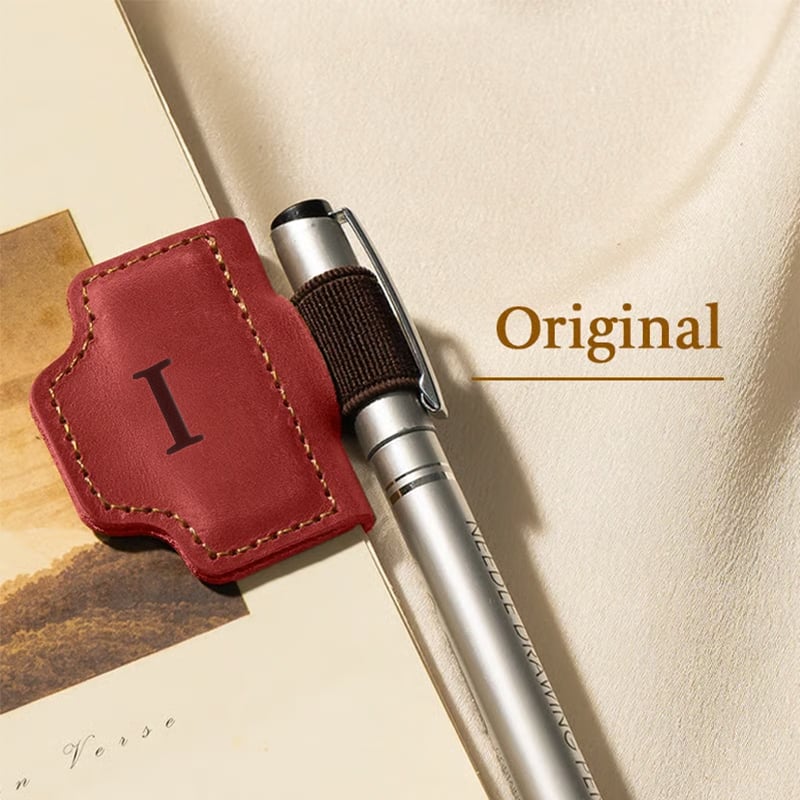 Personalized Magnetic Leather Pen Holder Bookmark