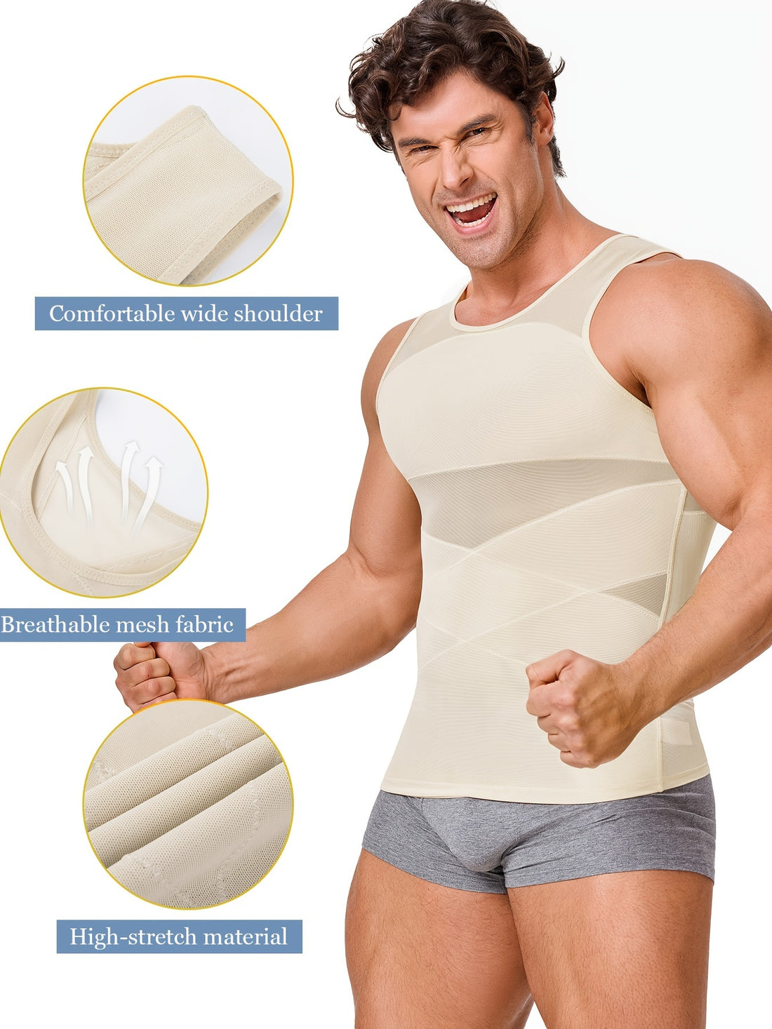 Men’S Sleeveless Tank Top Body Shaper