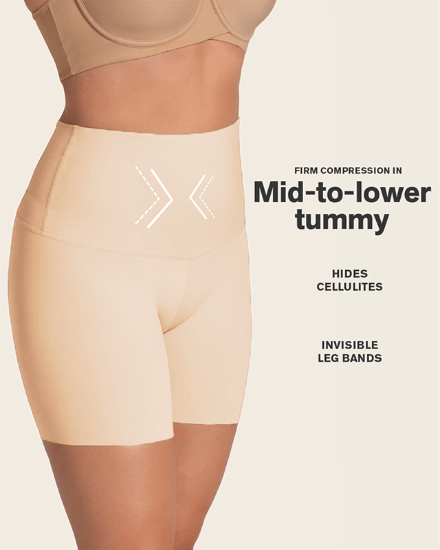 Stay-In-Place Tummy Control Seamless Shape Shorts