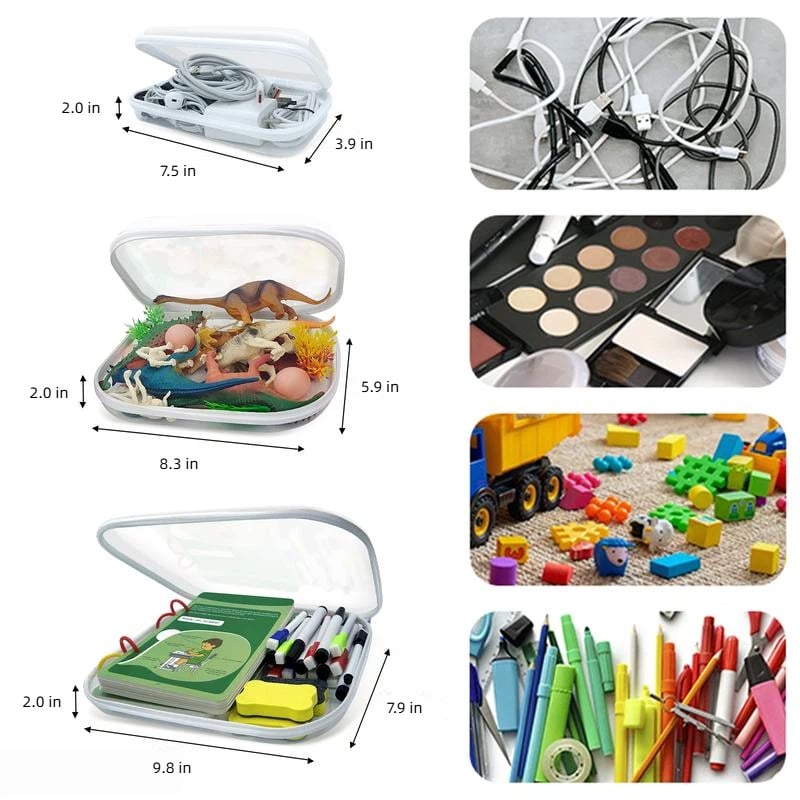 Clear Hard Shell Zipper Case 3PCS