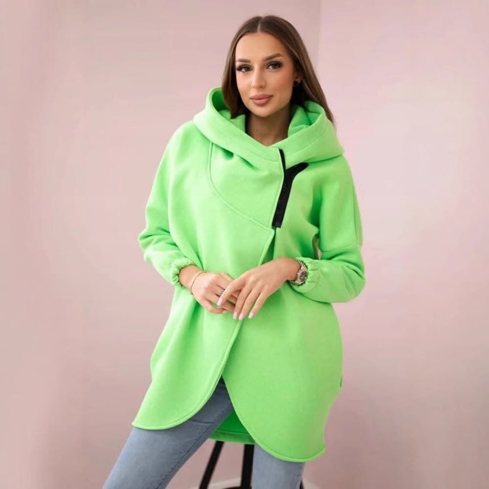 35K+ SOLD! Women's Plus Size Hooded Sweatshirt, Half-zip Fashion Design