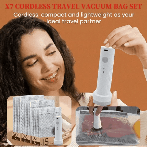 X7 Cordless Travel Vacuum Bag