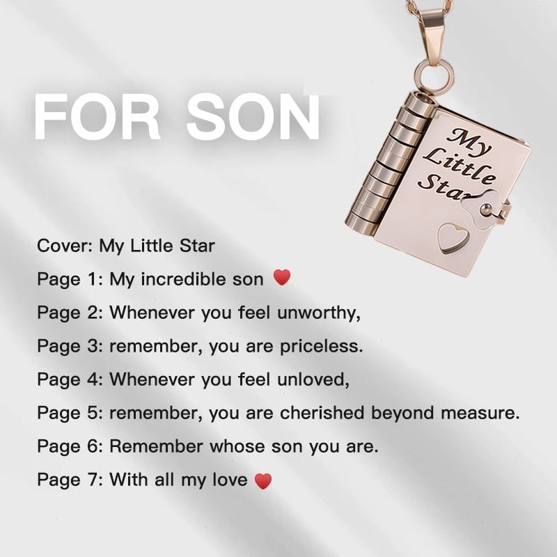 My Little Star Book Necklace for Daughter / Son