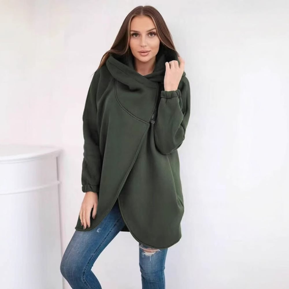 35K+ SOLD! Women's Plus Size Hooded Sweatshirt, Half-zip Fashion Design