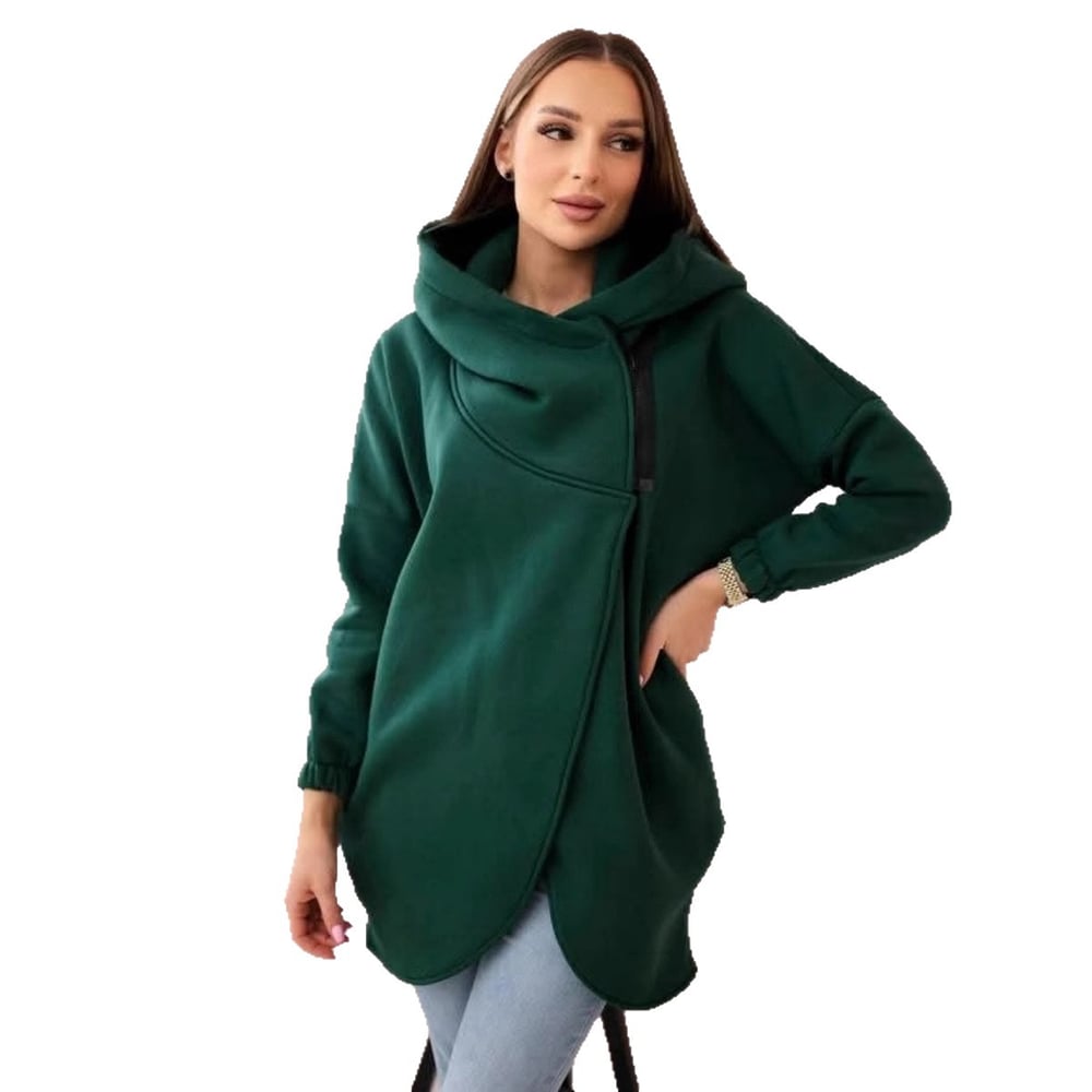 35K+ SOLD! Women's Plus Size Hooded Sweatshirt, Half-zip Fashion Design